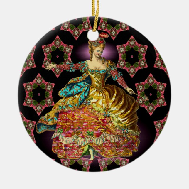 Fransk jul julgransprydnad keramik (Framsidan)