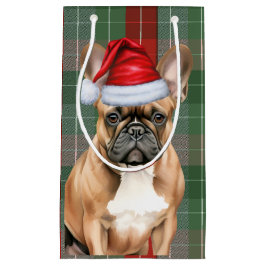 Fransk julbulldog och festlig karottjul