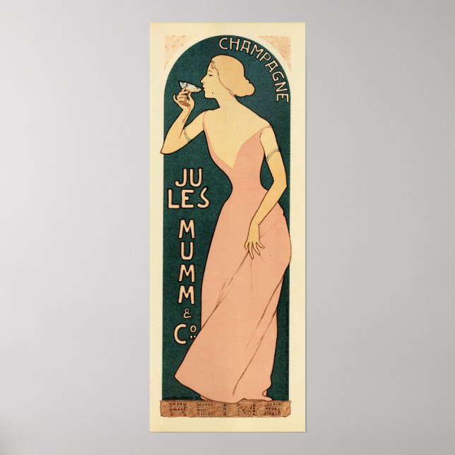 Fransk JULES MUMM CHAMPAGNE Maurice Realier Dumas Poster (Framsidan)