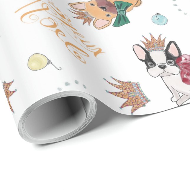 Fransk julinpackningspapper presentpapper (Rullad Hörn)