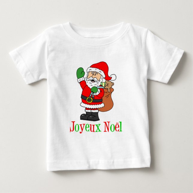Fransk jultomten Joyeux Noel Tee Shirt (Framsida)