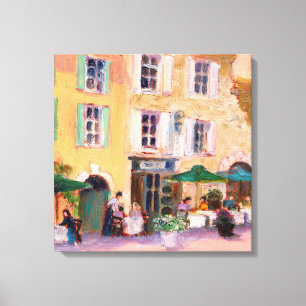 Fransk Kafé Canvastryck