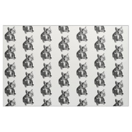 Fransk kammad bomull för bulldoggvalp tyg