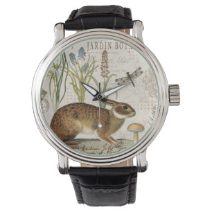 fransk kanin för modern vintage i trädgården armbandsur