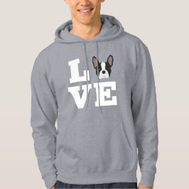 Fransk kärlek fransk bulldogg hoodie