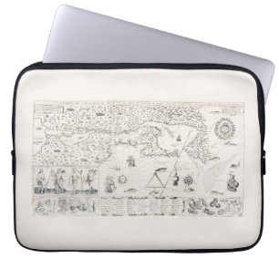 Fransk karta över Kanada (Québec) av Champlain 161 Laptop Fodral