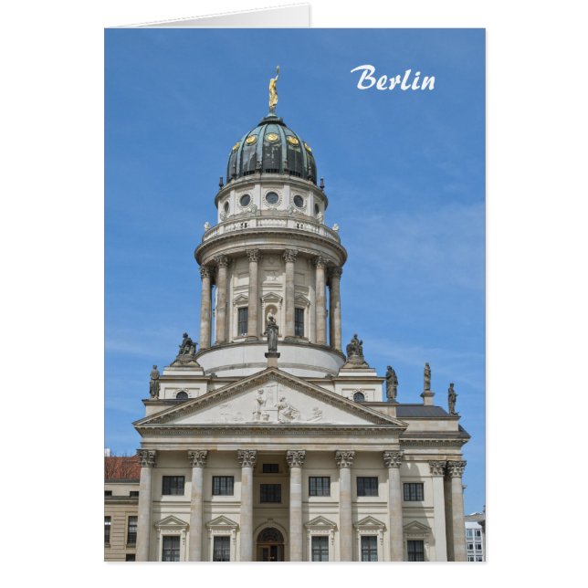 Fransk-katedral i Berlin Hälsningskort (Framsidan)