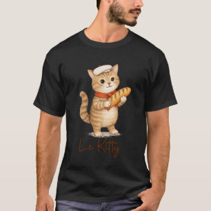Fransk Katt Baguette Bageri Bröd Möt Mig i Frankri T Shirt