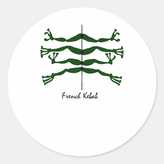 fransk kebab runt klistermärke (Framsida)