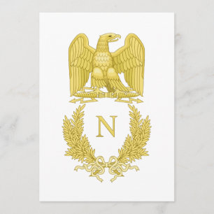 Fransk kejsarlig emblem Napoleon I inbjudningskort