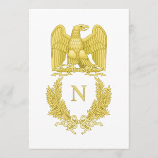 Fransk kejsarlig emblem Napoleon I inbjudningskort