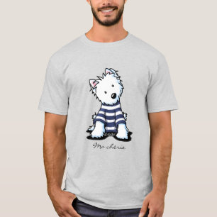 Fransk KiniArt Westie Hund T Shirt
