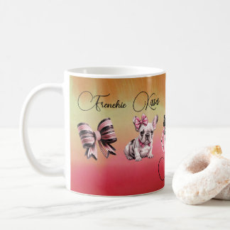 Fransk Kisses Hallloween Bulldog Cat spökcitat Kaffemugg