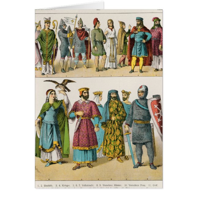 Fransk klänning hälsningskort (Framsidan)