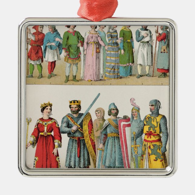 Fransk klänning julgransprydnad metall (Framsidan)