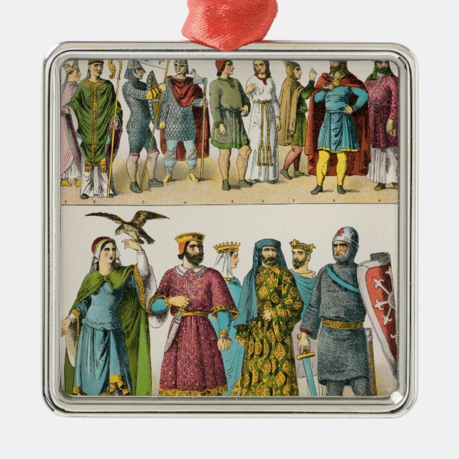 Fransk klänning julgransprydnad metall (Framsidan)