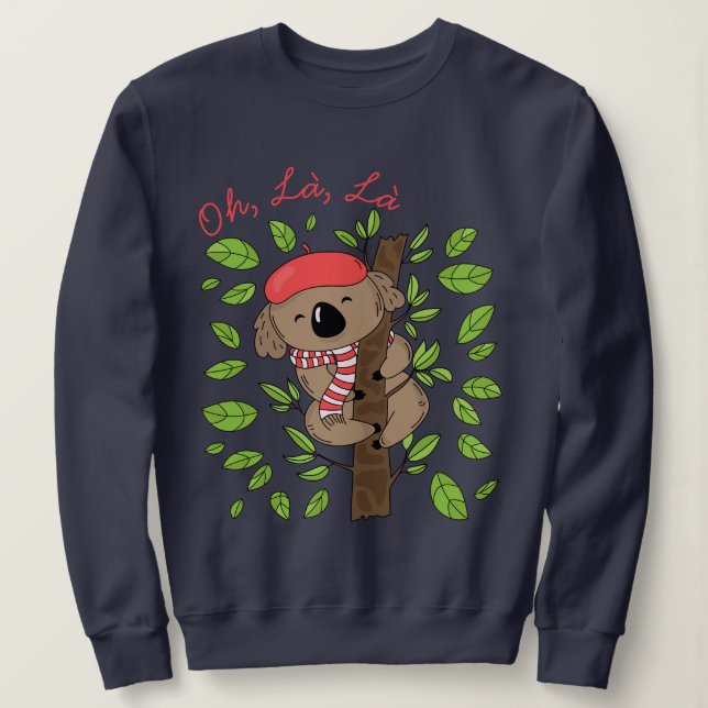 Fransk Koala T Shirt (Design framsida)