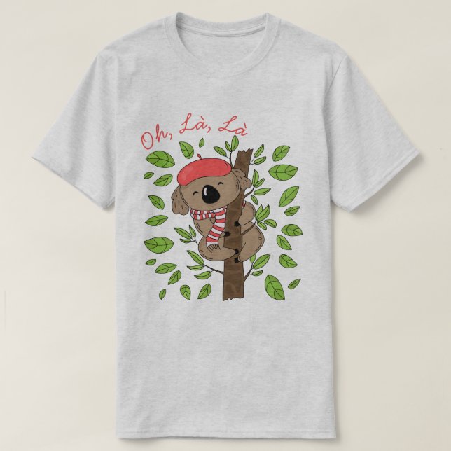 Fransk Koala T Shirt (Design framsida)