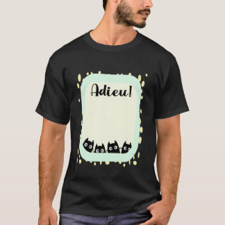 Fransk kollega som slutar lämna jobbet Katter Sign T Shirt