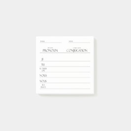 Fransk | Konjugationspraxis för verb Post-it Block