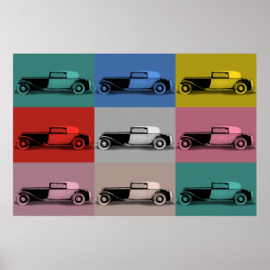 Fransk konst för klassikerbilpop poster