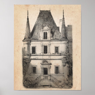 Fransk konst no.1 för arkitektur för poster