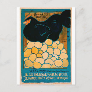 Fransk Krig Propaganda Poster - Bra Hen Vykort