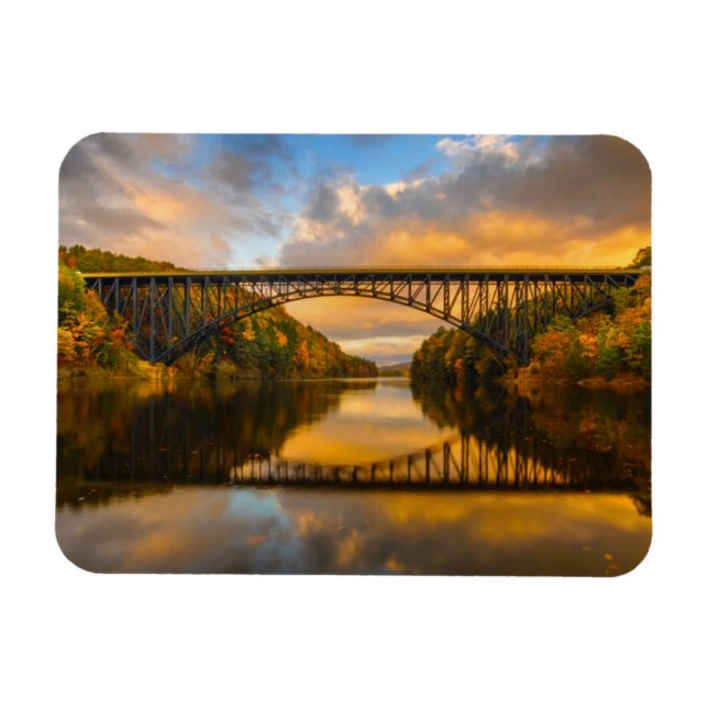Fransk Kung Bridge i Fall Magnet (Horisontell)