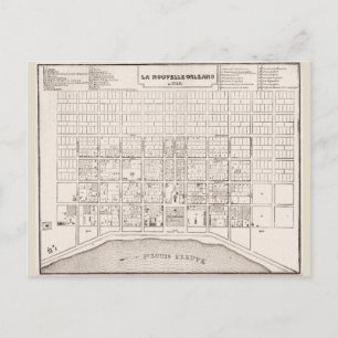 Fransk Kvartal KARTA 1735 Vykort