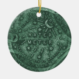 Fransk kvartal Vatten meter Julgransprydnad Keramik