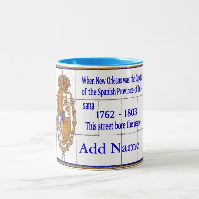 Fransk Kvartalsrutor, lägg till text Två-Tonad Mugg (Center)