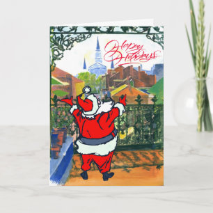Fransk Kvarterbalkony, Santa Helgkort