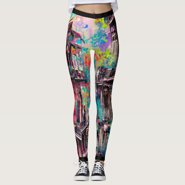 Fransk Kvartlegeringar Leggings (Framsida)