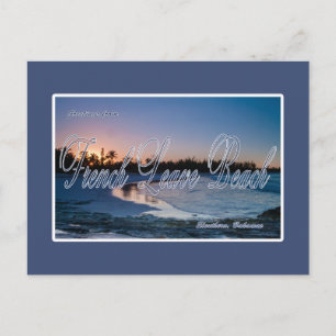 Fransk Lämna Beach, Eleuthera, Bahamas Postcard Vykort