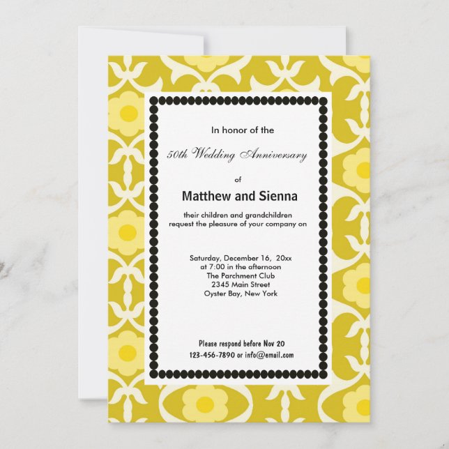 Fransk Land Årsdag Inbjudningar (Framsida)