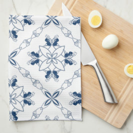 Fransk Land Blue and White Kitchen Towel Kökshandduk