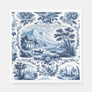 Fransk Land Blue Toile Pappersservett