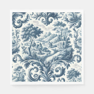 Fransk Land Blue Toile Pappersservett