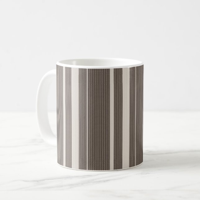 Fransk land brunbrunt rand kaffemugg (Framsida vänster)