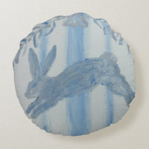 Fransk Land Bunny Rabbit Rund Kudde