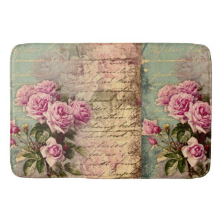 Fransk land chic,shabby chic, rosa ros, flora, badrumsmatta
