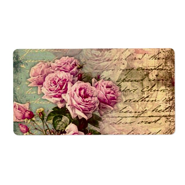Fransk land chic,shabby chic, rosa ros, flora, fraktsedel (Framsidan)