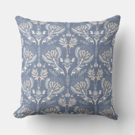 Fransk Land Damask Blue Kudde