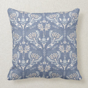 Fransk Land Damask Blue Kudde