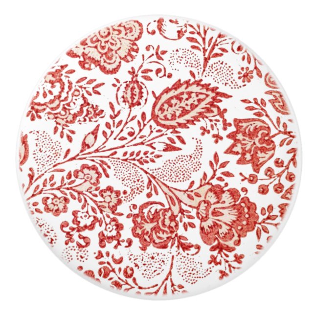Fransk Land Decor Red Toile Knopp (Framsidan)