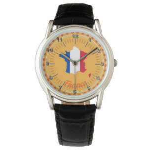 Fransk land flagga armbandsur