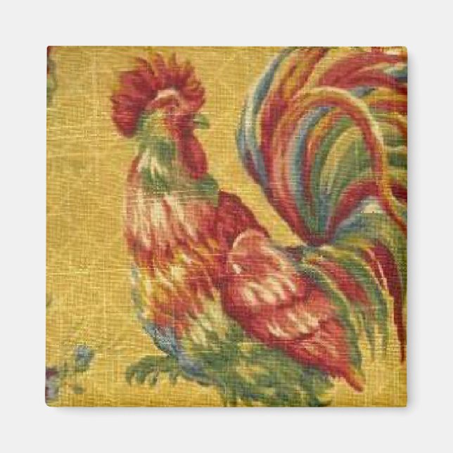 Fransk Land Guld Tupp Fridge Magnet (Framsidan)