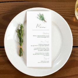 Fransk Land Rosemary Sage Grönt Rustic Menu Meny