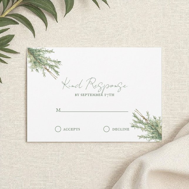 Fransk Land Rosemary Sprigs med Twine OSA Kort (Skapare uppladdad)