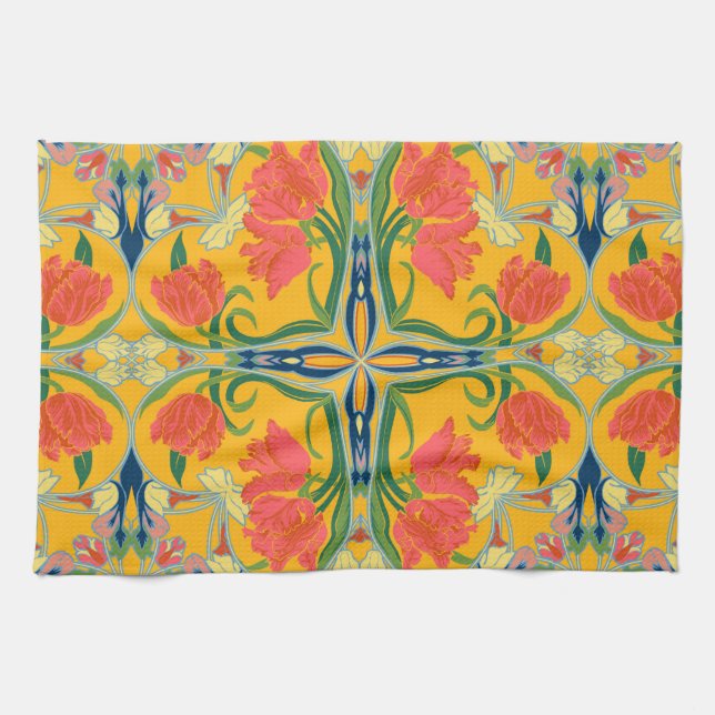 Fransk Land Tulip Kitchen Towel Kökshandduk (Horisontell)